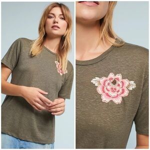 Anthropologie Tiny Rona Embellished Tee XS